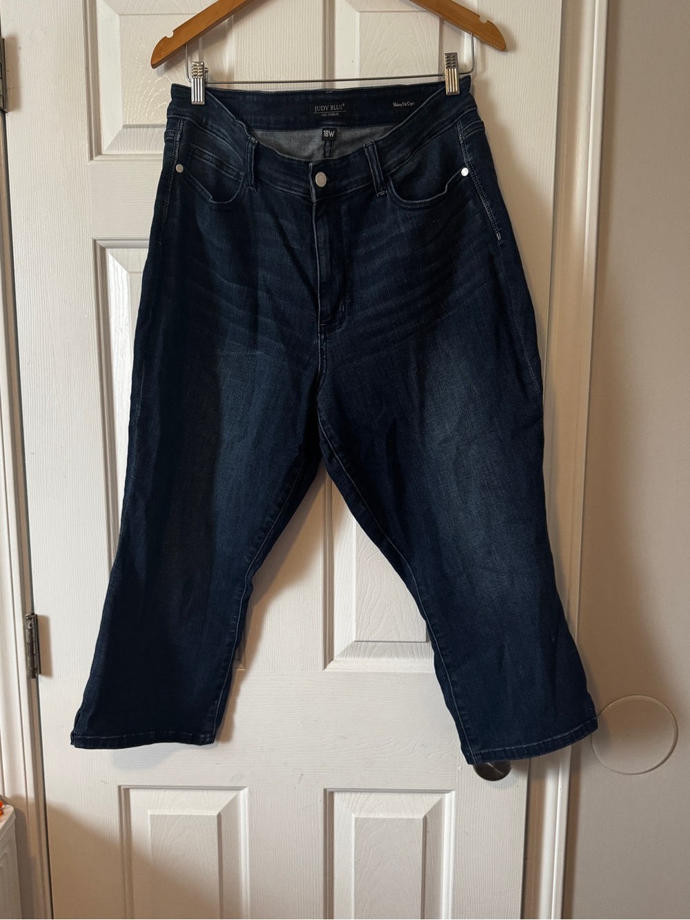 Judy Blue Skinny Fit Capri Dark Wash Stretch Denim Jeans Women’s Size 18W